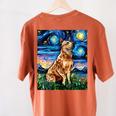 Red Heeler Starry Night Cattle Dog Colorful Art By Aja For Men Women Girls Kids Women's Comfort Colors T-Shirt Back Print Yam