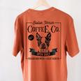 Retro Boston Terrier Coffee Dog Mom Coffee Lover Women's Comfort Colors T-Shirt Back Print Yam