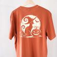 Scary Halloween Cat Costume Retro Cat Moon For Men Women Kids Women's Comfort Colors T-Shirt Back Print Yam