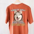 Siberian Husky Professional Human Trainer Women's Comfort Colors T-Shirt Back Print Yam