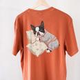 Sleepy Boston Terrier Pajama Men Women Kids Women's Comfort Colors T-Shirt Back Print Yam