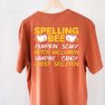 Spelling Bee Costume For a Halloween Teacher Pun Women Women&#x27;s Comfort Colors T-Shirt Back Print Yam