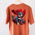 Super Power Superhero Boston Terrier Dog For Men Women Kids Women's Comfort Colors T-Shirt Back Print Yam