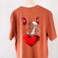 Valentine's Day Boston Terrier Dog Vector Women's Comfort Colors T-Shirt Back Print Yam