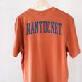 Varsity Grey Nantucket Women's Comfort Colors T-Shirt Back Print Yam