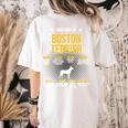 Anatomy Of Boston Terrier Dog Lover Women's Comfort Colors T-Shirt Back Print Ivory