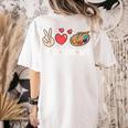 Art Teacher Peace Love Art For Artists And Painters Women&#x27;s Comfort Colors T-Shirt Back Print Ivory