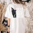 Best Dog Dad Ever Boston Terrier Dog Lover For Dad Men Women Girls Kids Women's Comfort Colors T-Shirt Back Print Ivory