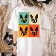 Bostie Dog Lover Boston Terrier With Sunglasses For Men Women Girls Kids Women's Comfort Colors T-Shirt Back Print Ivory