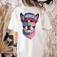 Boston Terrier 4th Of July US Merica Bostie Dog Patriotic For Men Women Kids Women's Comfort Colors T-Shirt Back Print Ivory
