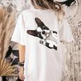 Boston Terrier Bostie Dog Kids Boys Girls Women's Comfort Colors T-Shirt Back Print Ivory