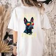 Boston Terrier Dad Boston Bull Bostie Dog Women's Comfort Colors T-Shirt Back Print Ivory