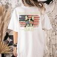 Boston Terrier Dad Dog Lovers American Flag 4th Of July For Women Men Women's Comfort Colors T-Shirt Back Print Ivory