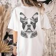 Boston Terrier Dog Bostie Nature Memorial Idea Men Women Women's Comfort Colors T-Shirt Back Print Ivory
