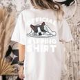 Boston Terrier Dog Official Sleeping Shirt Men Women Kids Women's Comfort Colors T-Shirt Back Print Ivory
