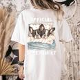Boston Terrier Dog Official Sleepshirt Pajamas Nightgown Men Women Girls Kids Women's Comfort Colors T-Shirt Back Print Ivory