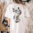 Boston Terrier Dog Graphic Pet Art Boston Terrier For Men Women Kids Women's Comfort Colors T-Shirt Back Print Ivory