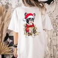 Boston Terrier Dog Ugly Christmas Dog Xmas For Men Women Kids Women's Comfort Colors T-Shirt Back Print Ivory