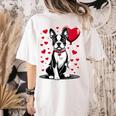 Boston Terrier Dog Valentine's Day Dog Owner Valentine Women's Comfort Colors T-Shirt Back Print Ivory