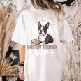 Boston Terrier Dog Women's Comfort Colors T-Shirt Back Print Ivory