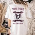 Boston Terrier Don't Mess With American Gentleman Dog Lover Women's Comfort Colors T-Shirt Back Print Ivory