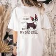 Boston Terrier Fart American Gentleman Non-Sporting Dog Women's Comfort Colors T-Shirt Back Print Ivory