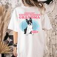 Boston Terrier Grandma Bostie Dog Owner Boston Terrier Men Women Women's Comfort Colors T-Shirt Back Print Ivory