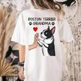 Boston Terrier Grandma Mother's Day Dog Mom Women's Comfort Colors T-Shirt Back Print Ivory