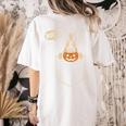 Boston Terrier Halloween Cute Bostie Dog Pocket Boo Women's Comfort Colors T-Shirt Back Print Ivory
