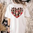 Boston Terrier Heart Valentine Boston Terrier Women's Comfort Colors T-Shirt Back Print Ivory