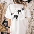 Boston Terrier Humor Bostie Dog Lover For Men Women Kids Women's Comfort Colors T-Shirt Back Print Ivory