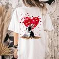 Boston Terrier Lover Heart Shape Boston Terrier Valentine Women's Comfort Colors T-Shirt Back Print Ivory
