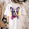 Boston Terrier Lover Pop Art Color Boston Terrier Dog For Men Women Girls Kids Women's Comfort Colors T-Shirt Back Print Ivory