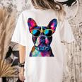 Boston Terrier Lovers Pop Art Boston Terrier Women's Comfort Colors T-Shirt Back Print Ivory
