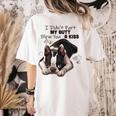 Boston Terrier Shirt I Didn't Fart My Butt Blew You A Kiss Women's Comfort Colors T-Shirt Back Print Ivory