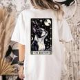 Boston Terrier Tarot Card Star With The Moon Men Women Kids Women's Comfort Colors T-Shirt Back Print Ivory