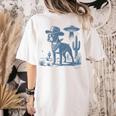 Boston Terrier UFO Cowboy Dog Dog Mom Dog Dad Alien Dog Women's Comfort Colors T-Shirt Back Print Ivory