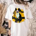 Boston Terrier s Mid-Century Modern Art s Street Grunge Women's Comfort Colors T-Shirt Back Print Ivory