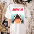 Boston Terriers Jowls Dog Mom Dog Dad Women's Comfort Colors T-Shirt Back Print Ivory