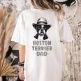 Cute Boston Terrier Dad Dog Lovers Puppy Bostie Owner Women's Comfort Colors T-Shirt Back Print Ivory
