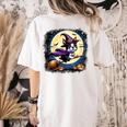 Cute Boston Terrier Halloween Costume Dog Lover Women Girls Women's Comfort Colors T-Shirt Back Print Ivory