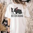 Cute Boston Terrier Boston Mama Women's Comfort Colors T-Shirt Back Print Ivory