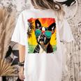 Dog Boston Terrier Hawaiian Women's Comfort Colors T-Shirt Back Print Ivory