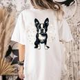 Dog Boston Terrier For Men Women Women's Comfort Colors T-Shirt Back Print Ivory