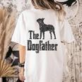 The Dogfather Boston Terrier Dog Funny Dog Gift T-Shirt For Men Women Girls Kids Women's Comfort Colors T-Shirt Back Print Ivory