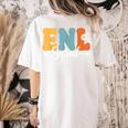 ENL Squad Back To School Teachers Students ENL Crew Men Women Girls Kids Women&#x27;s Comfort Colors T-Shirt Back Print Ivory