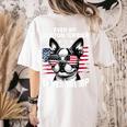 Even My Boston Terrier Loves Trump Trump Supporter Dog Lover Women's Comfort Colors T-Shirt Back Print Ivory