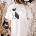 Just A Girl Who Loves Her Boston Terrier Puppy Love Women's Comfort Colors T-Shirt Back Print Ivory