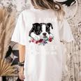 Just a Woman Who Loves Her Boston Terrier Cute Dog Mom Women's Comfort Colors T-Shirt Back Print Ivory