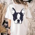 Kids Boston Terrier Dog For Women And Girls Women's Comfort Colors T-Shirt Back Print Ivory